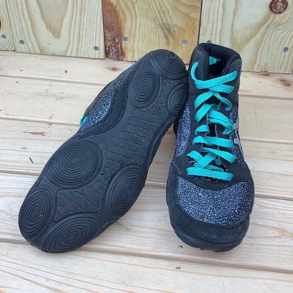 Asics Shoes Asics Snapdown Ii Mens Black Leopardsilver Fabricsuede Wrestling Shoes Size 7